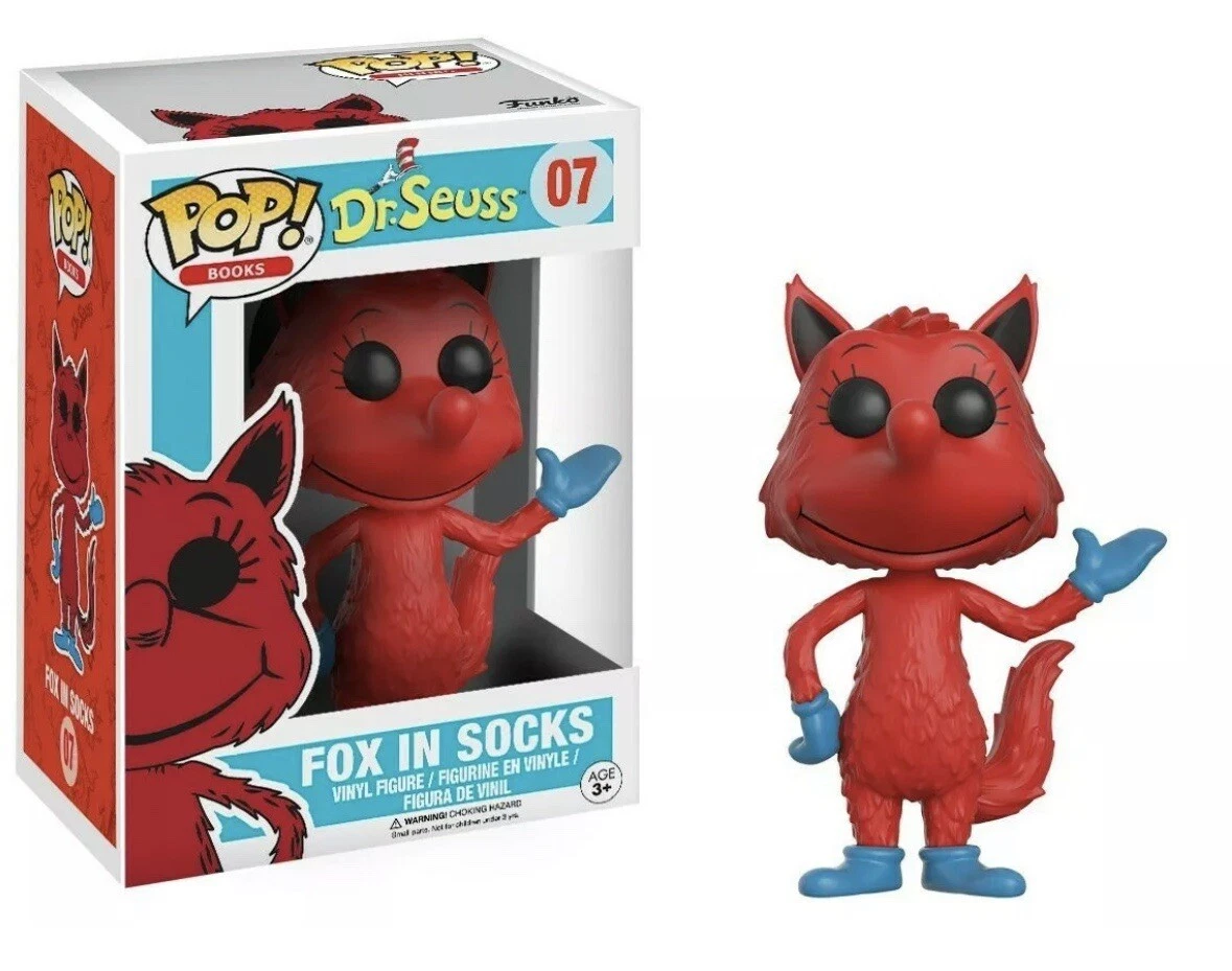 Funko - POP Books: Dr. Seuss - Fox in Socks Vinyl Action Figure Kids Toy