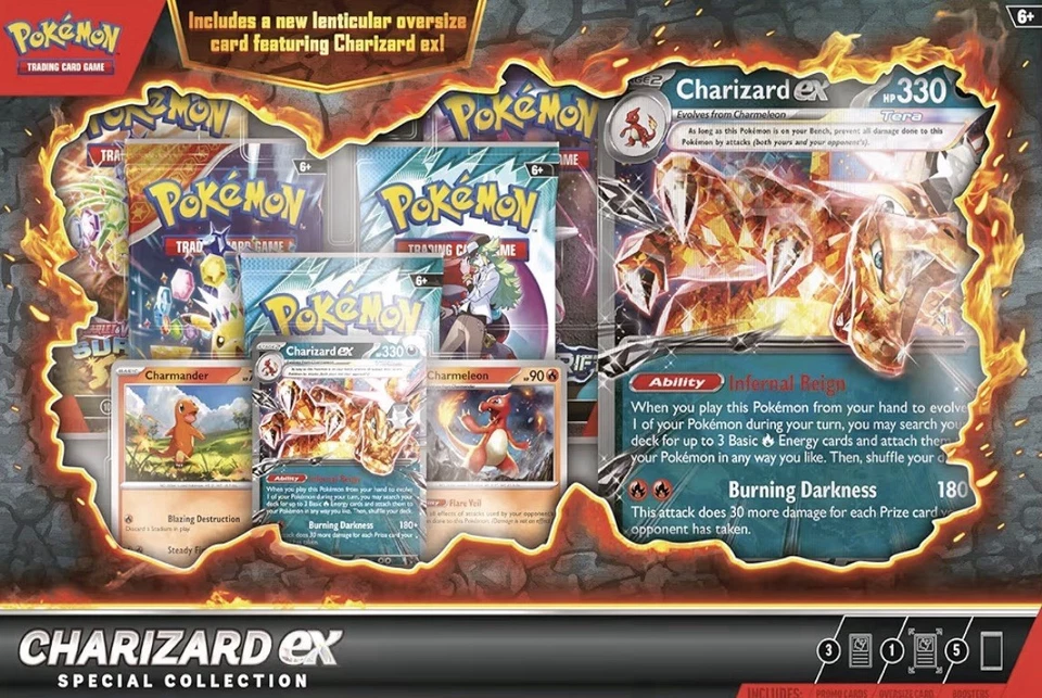 Pokemon TCG: Charizard ex Special Collection - 5 Packs