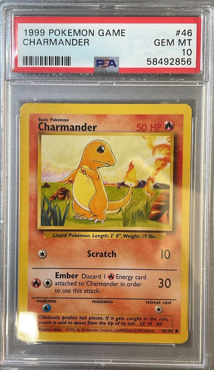 1999 Pokémon Game Charmander #46 GEM MT PSA 10