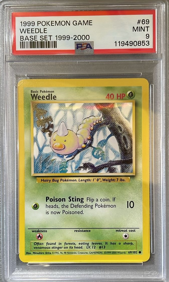 1999 Pokémon Game Weedle Base Set 1999–2000 #69 MINT PSA 9